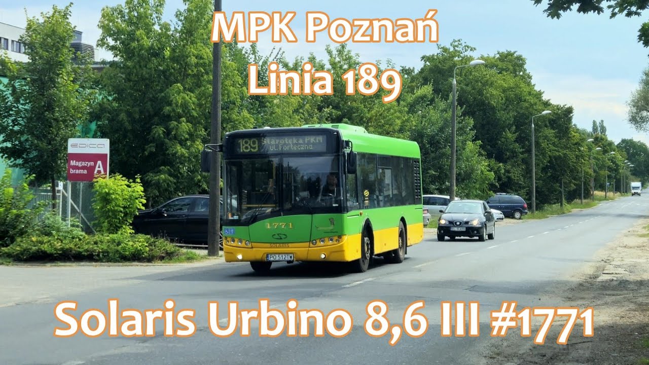 MPK Poznań - Linia 189 - Solaris Urbino 8,6 III #1771