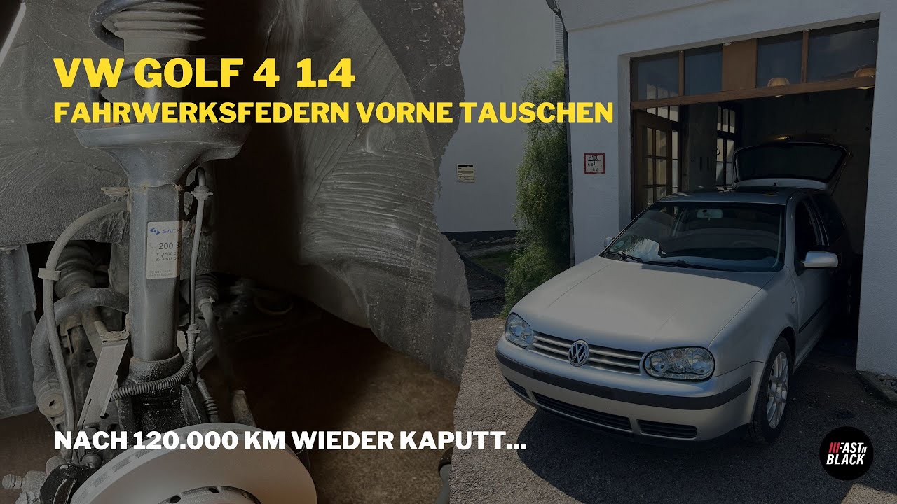 VW Golf 4 1.4 | Federn gebrochen... | Fahrwerksfedern vorne tauschen | Teil 4
