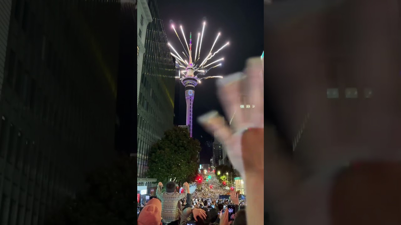New Year Fireworks Auckland Sky City Tower 2025 #auckland