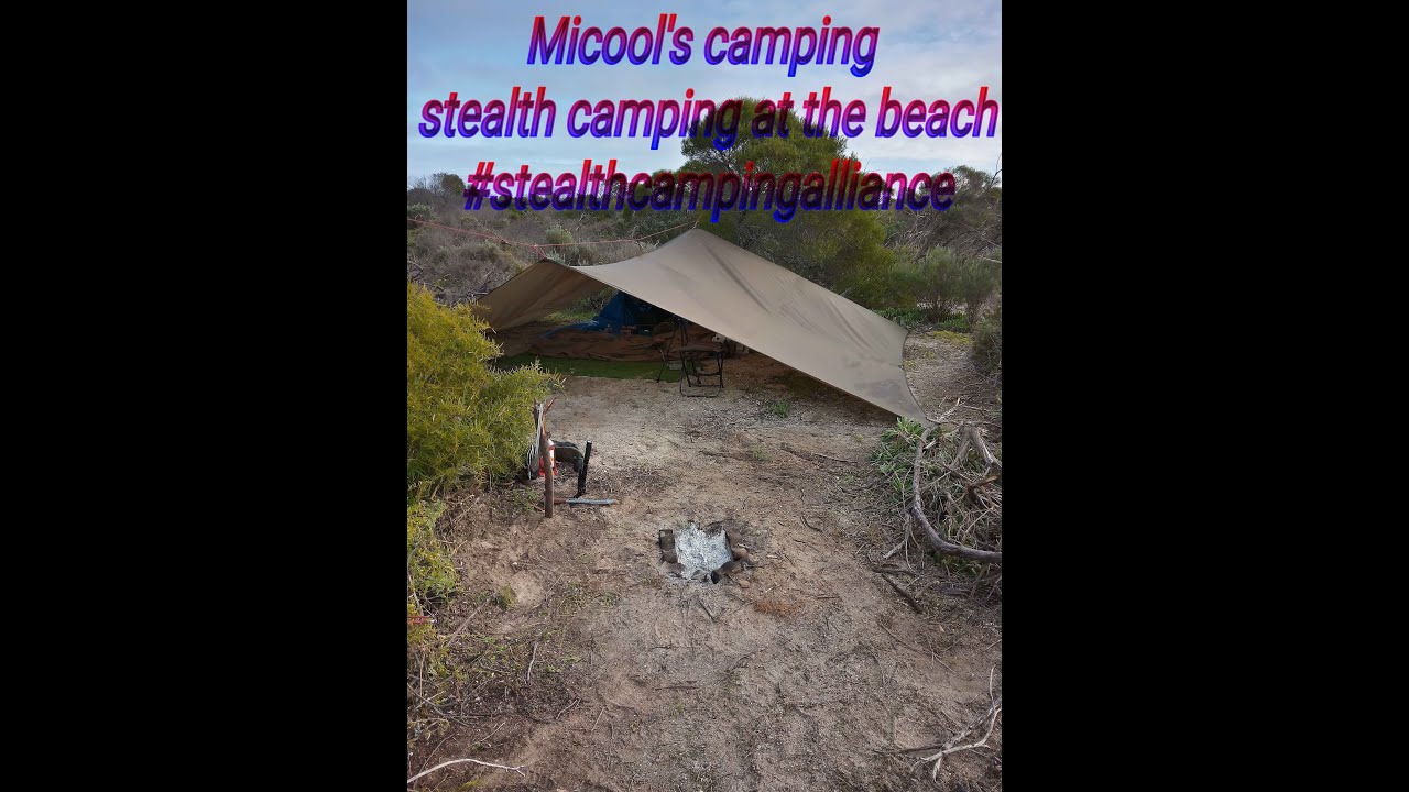over night stealth camp by the beach