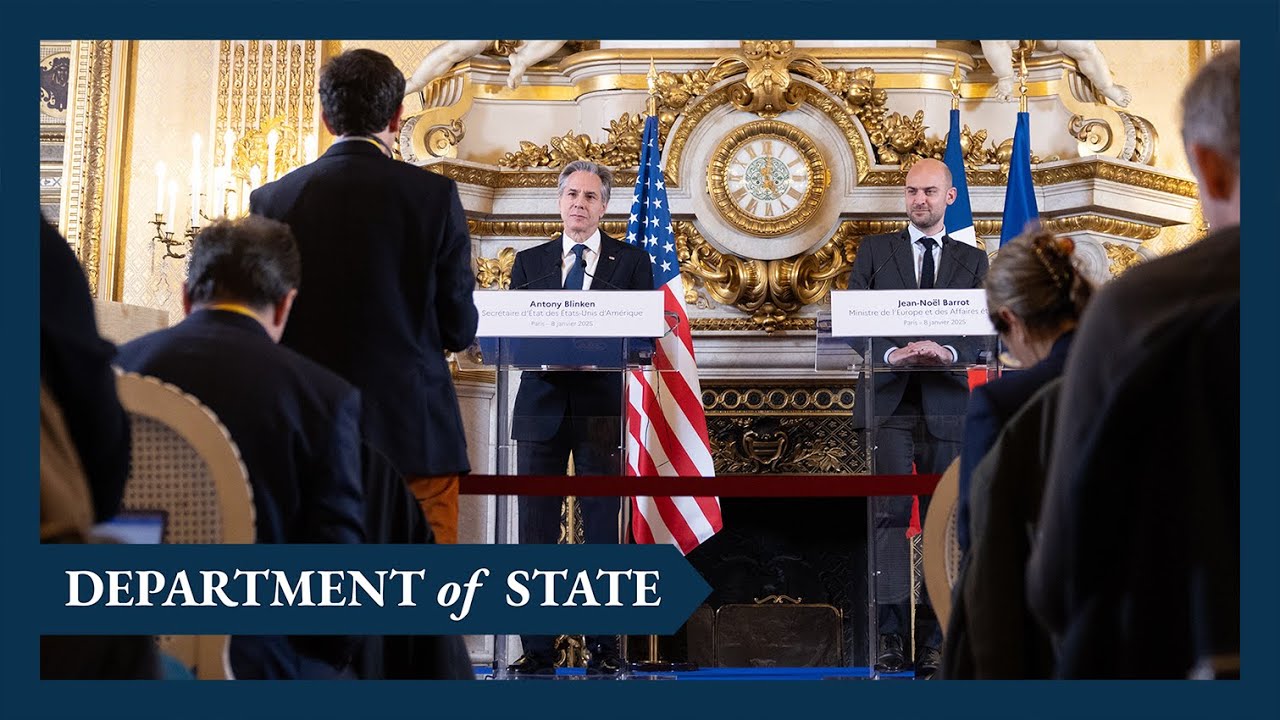 Secretary Blinken holds a joint press availability with French Foreign Minister Jean-Noël Barrot