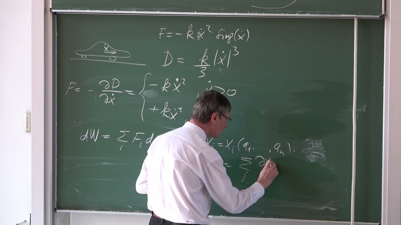 VL4  Prof. V.L. Popov: Energiemethoden der Mechanik. Die Dissipationsfunktion. Zwangskräfte
