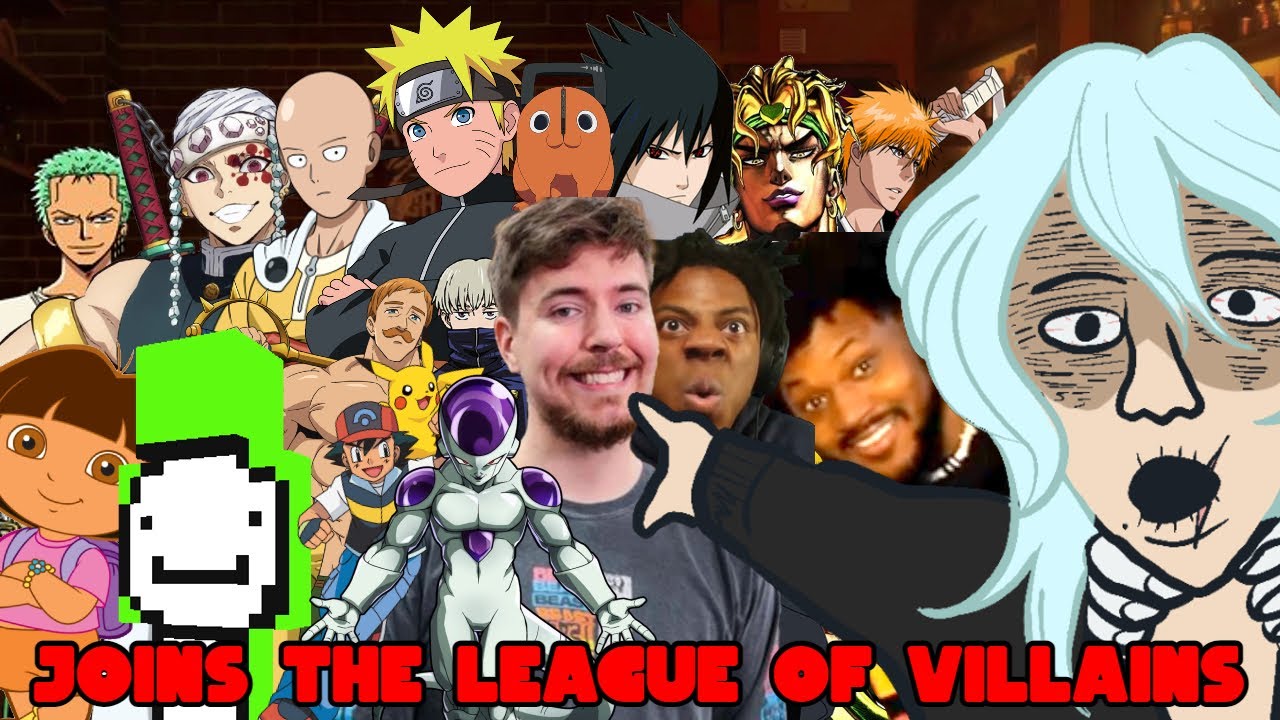 Anime and Youtubers Join the League of Villains | (Naruto, Sasuke, Saitama, MrBeast, Dream)
