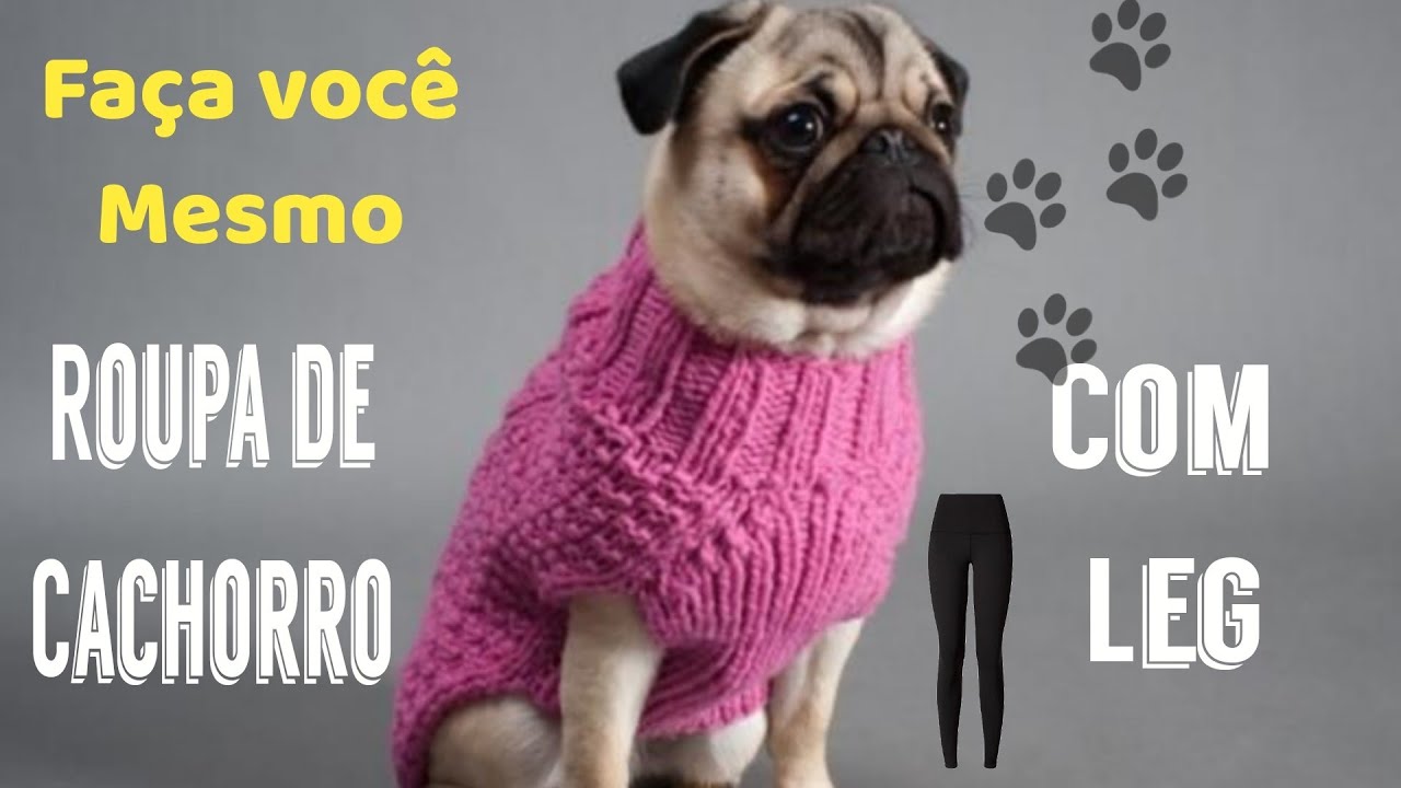Roupa de cachorro com leg faça você mesmo/ como fazer Roupinha de cachorro ou cachorra com Roupa