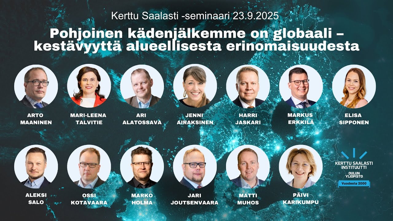 Pohjoinen kädenjälkemme on globaali – kestävyyttä alueellisesta erinomaisuudesta