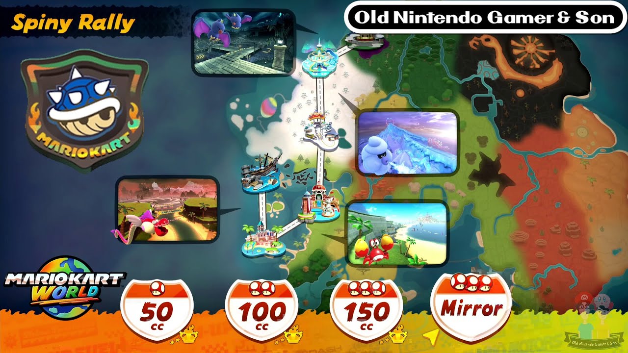 Mario Kart World (Режим зеркала - Колючее ралли 150cc)