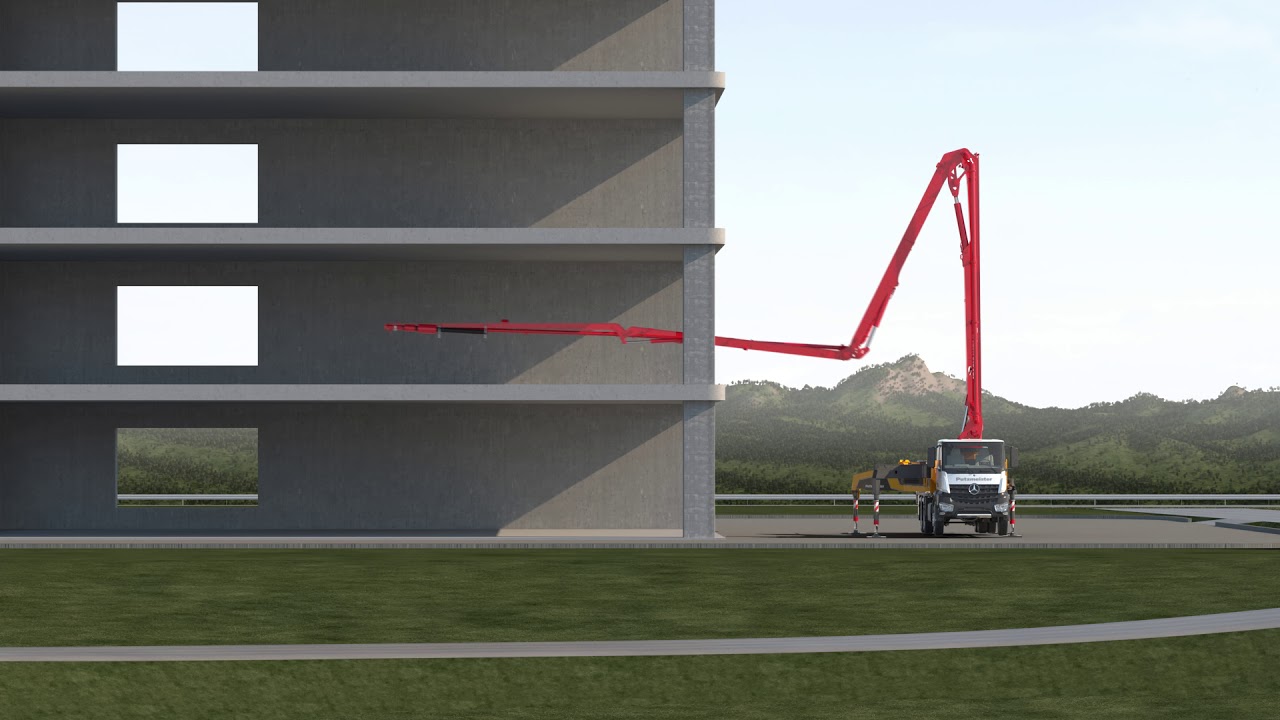 Putzmeister: Unfolding M36-4 high-rise building
