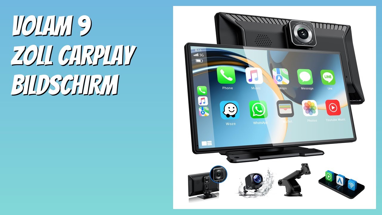 BEWERTUNG (2025): Volam 9 Zoll CarPlay Bildschirm. Infos