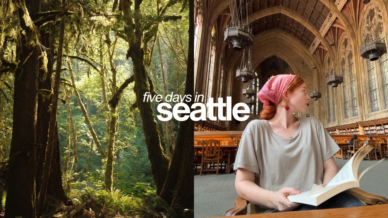 a week in seattle: pnw summer, bookstores, olympic national park solo, USA vlog
