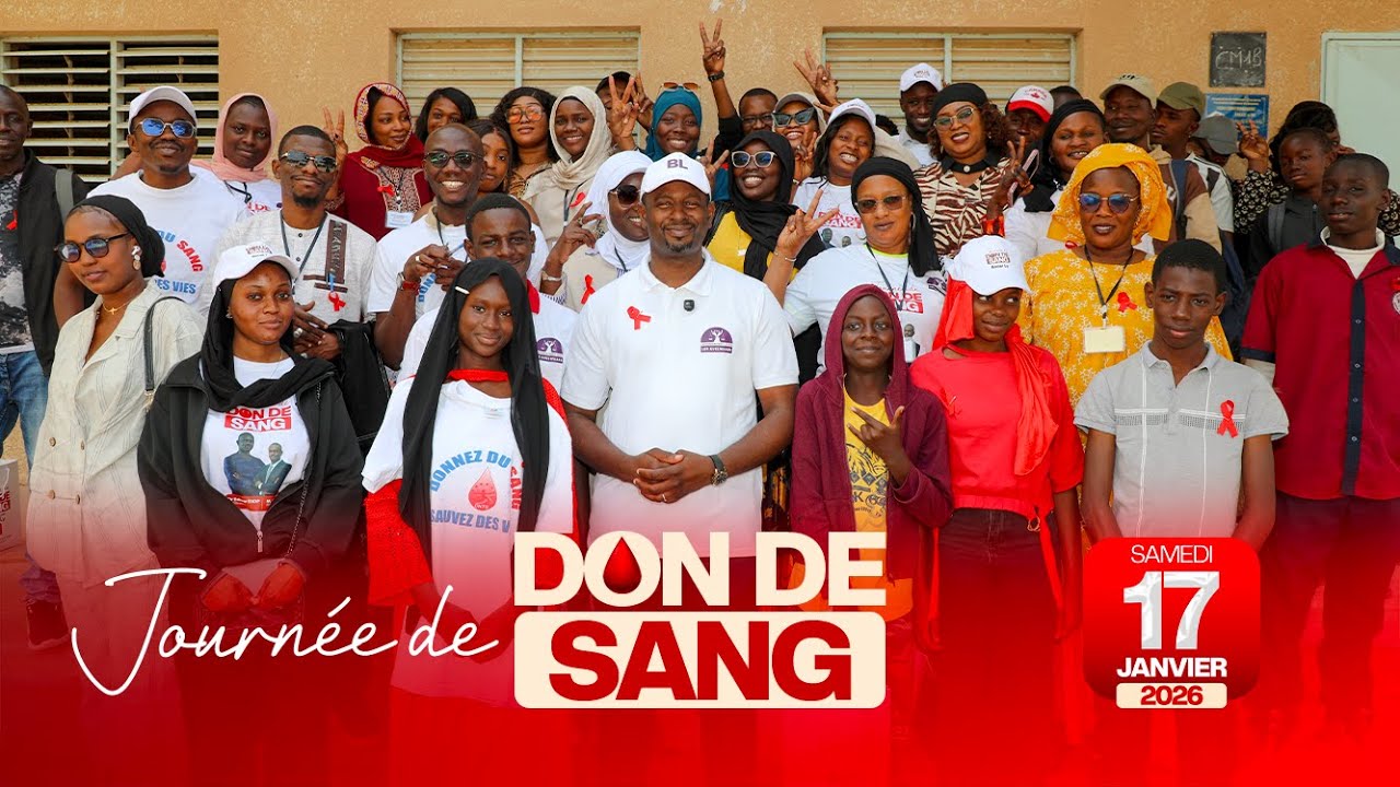 Journée de don de sang organisée par Bocar Ly à Rufisque, à l’école Camp Marchand, le 17 janvier.
