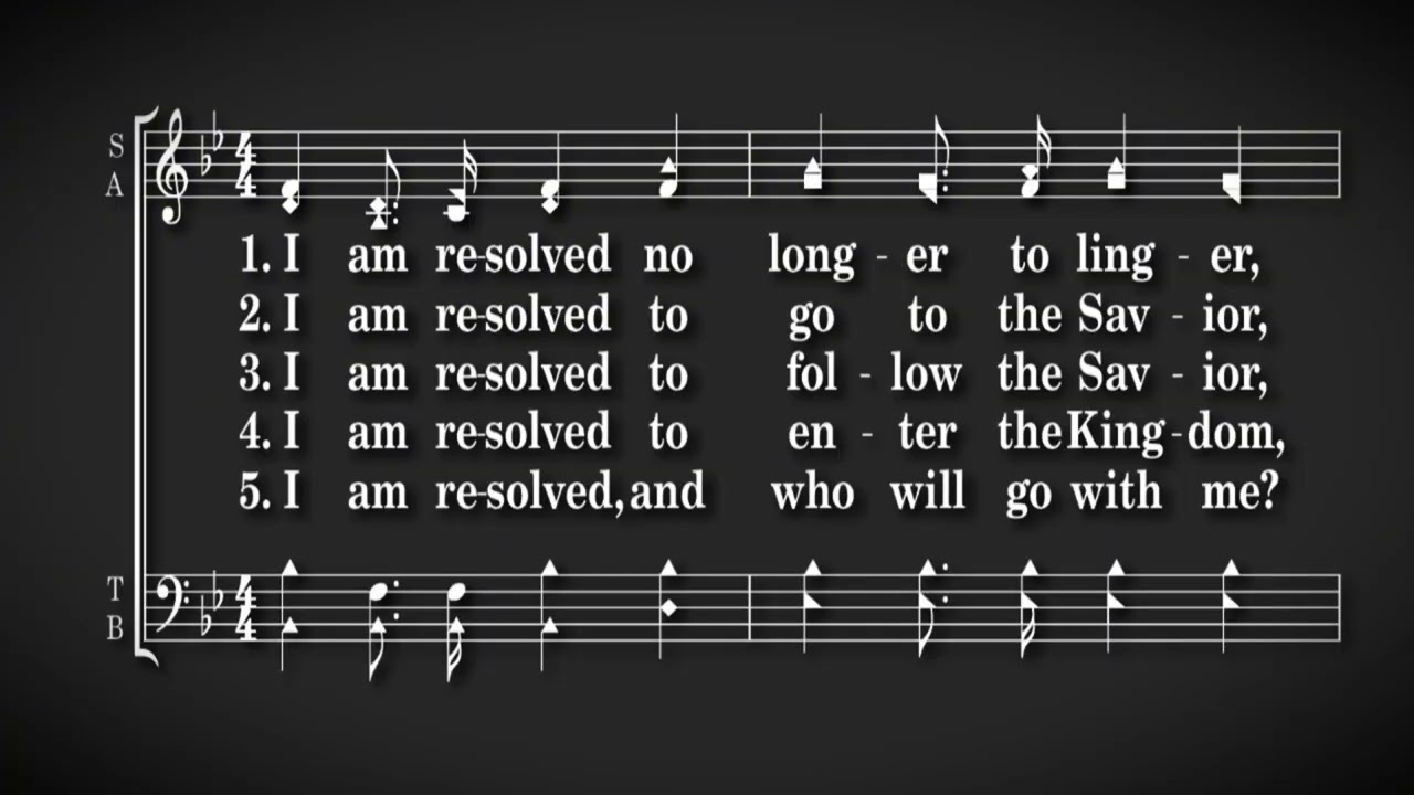 I Am Resolved | Animated SATB Sheet Music Accompaniment