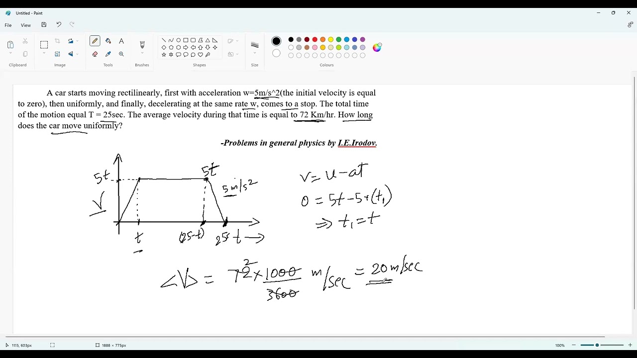 Problem 1.3 | Problems in General Physics by I.E.Irodov | JEE Physics