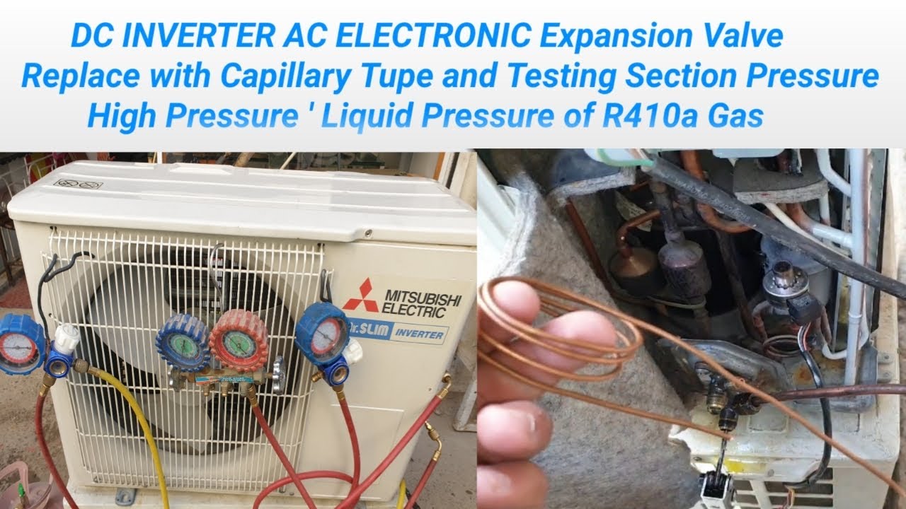 Mitsubishi inverter AC Expansion Valve Replace With Capillary Tube Tutorial in Urdu/Hindi
