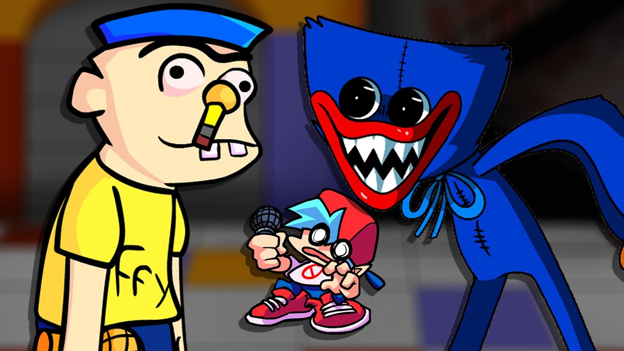 FNF Huggy Wuggy Mod Cover: Drawing Jeffy Sings Playtime
