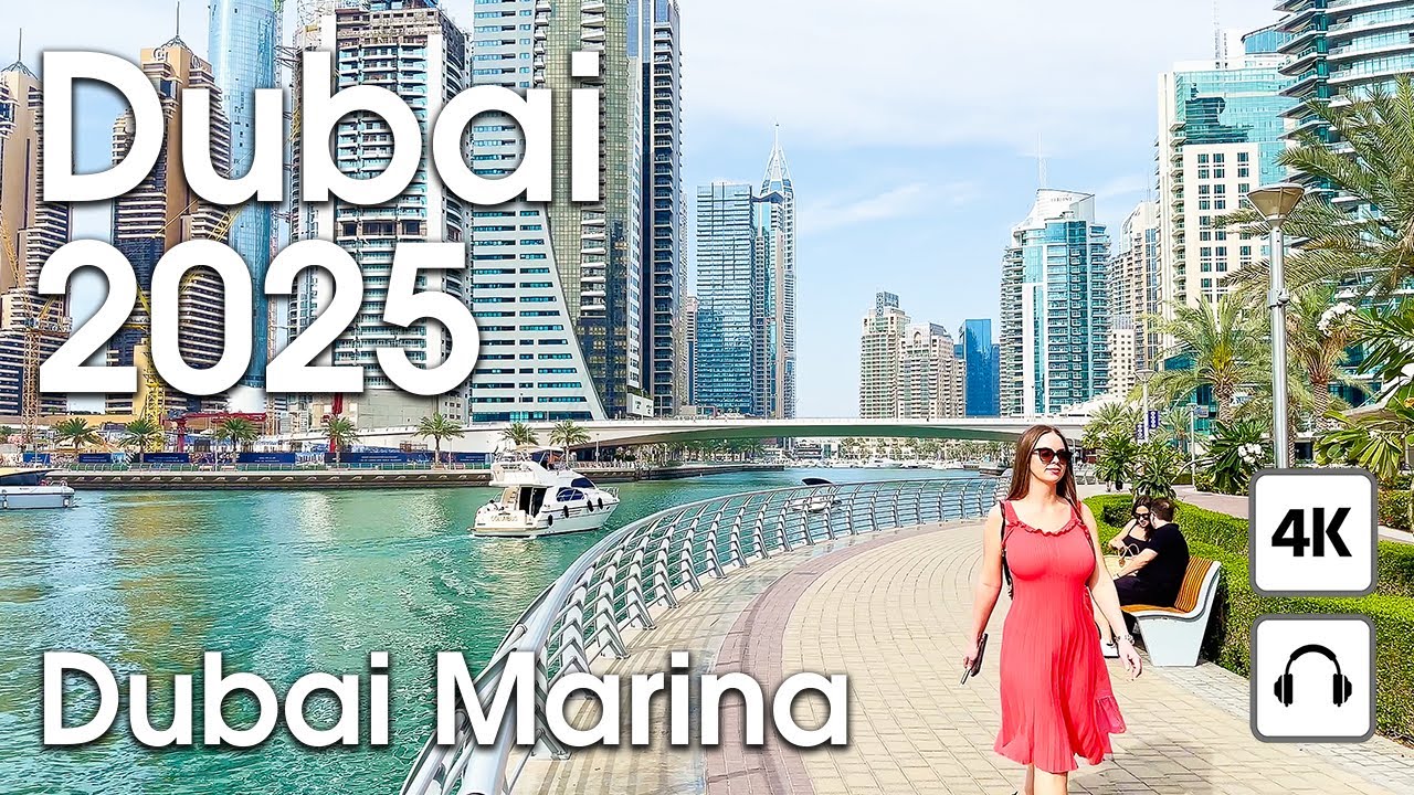 Dubai 🇦🇪 Amazing Dubai Marina, City Center & Burj Khalifa [4K] Walking Tour Compilation