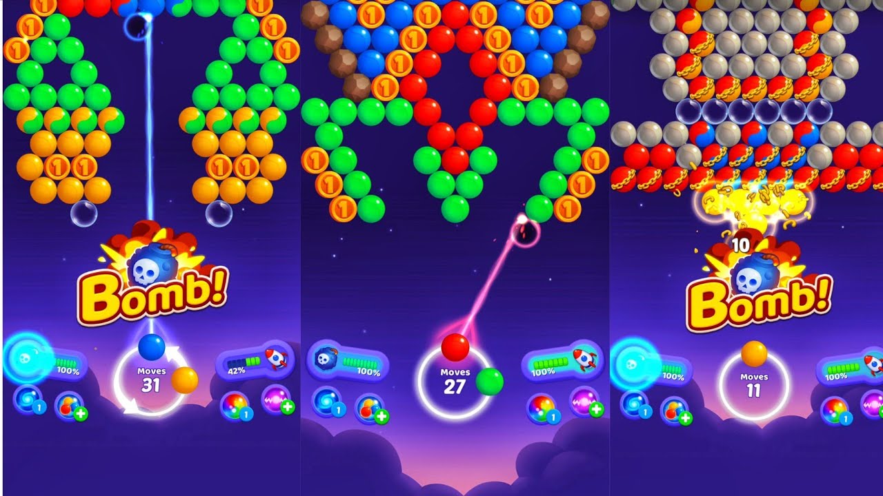 BUBBLE SHOOTER RAINBOW RUSH//BUBBLE SHOOTER//ANDROID GAMEPLAY VIDEO 