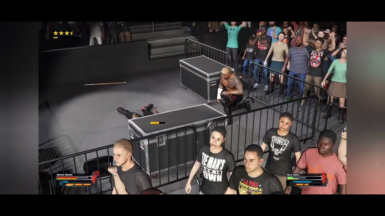 WWE 2K25 Roman Reigns vs Solo Sikoa Ambulance Match.