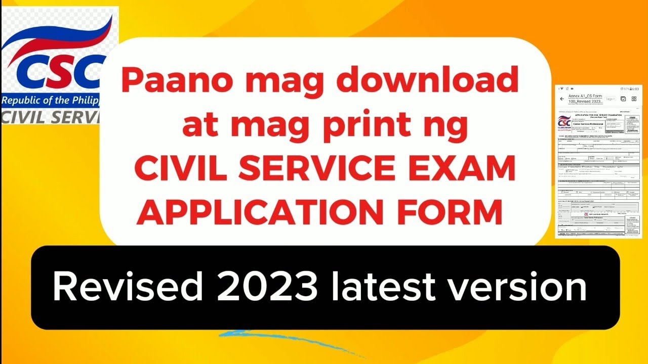 CSC FORM 2024 download and fill up