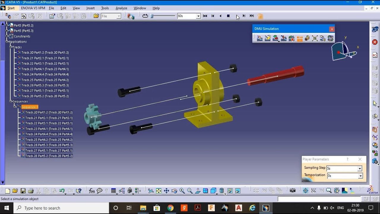 CATIA V5 :  DIGITAL MOCAP || DMU FITTING