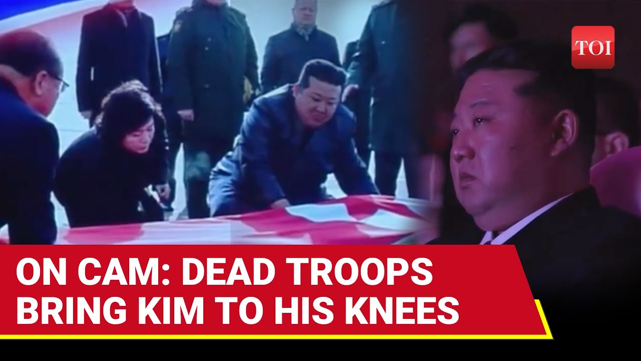 North Koreans WEEP As Kim Jong-un Kneels Before Coffins Of Troops Killed In Russia&rsquo;s War | Watch