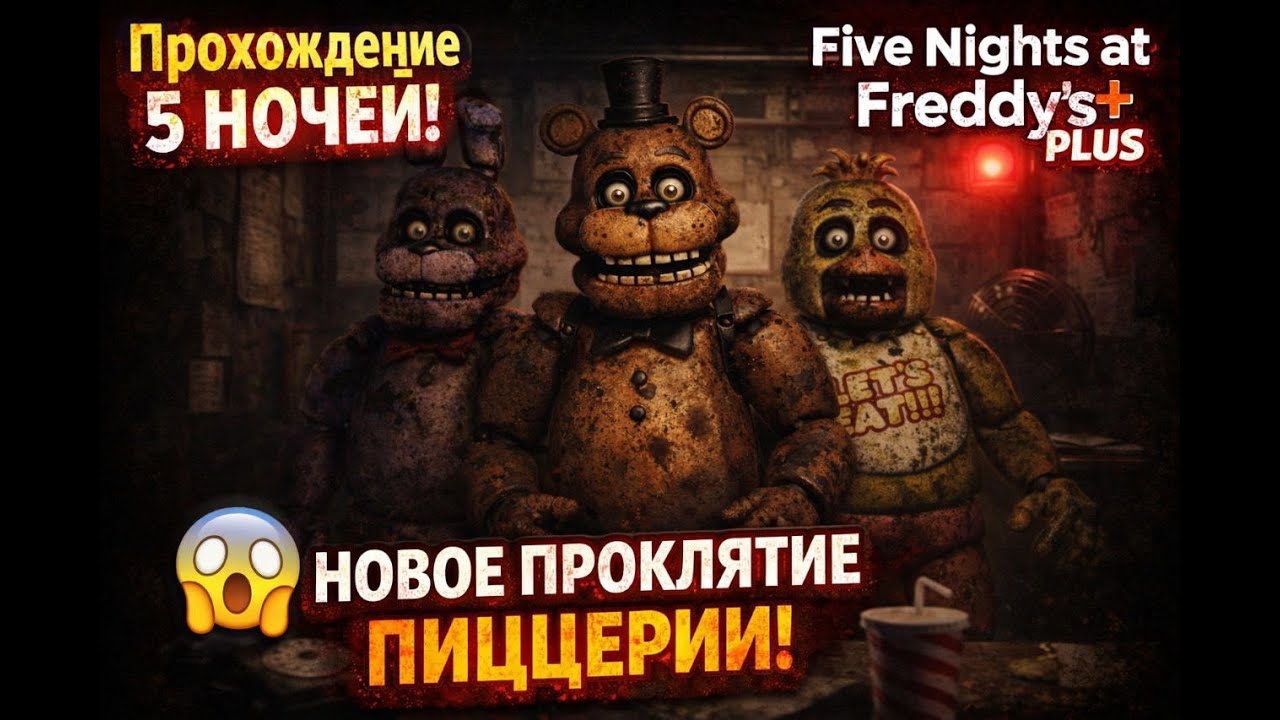 Five Night At Freddys Plus | Прохождение 5 ночей | Стрвх и ужас