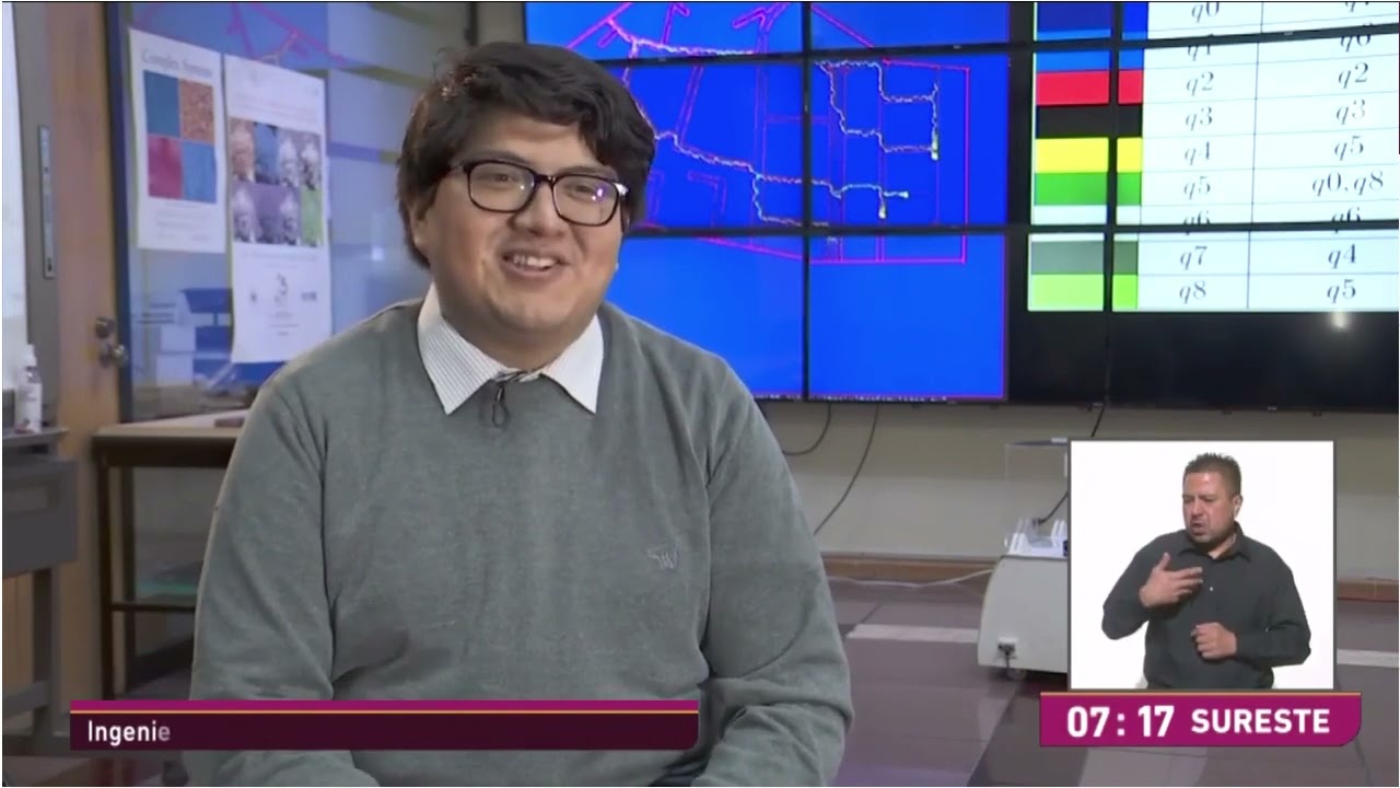 MemOso a deliver robot working with a bio-algorithm (cellular automaton Physarum). Canal 11, México