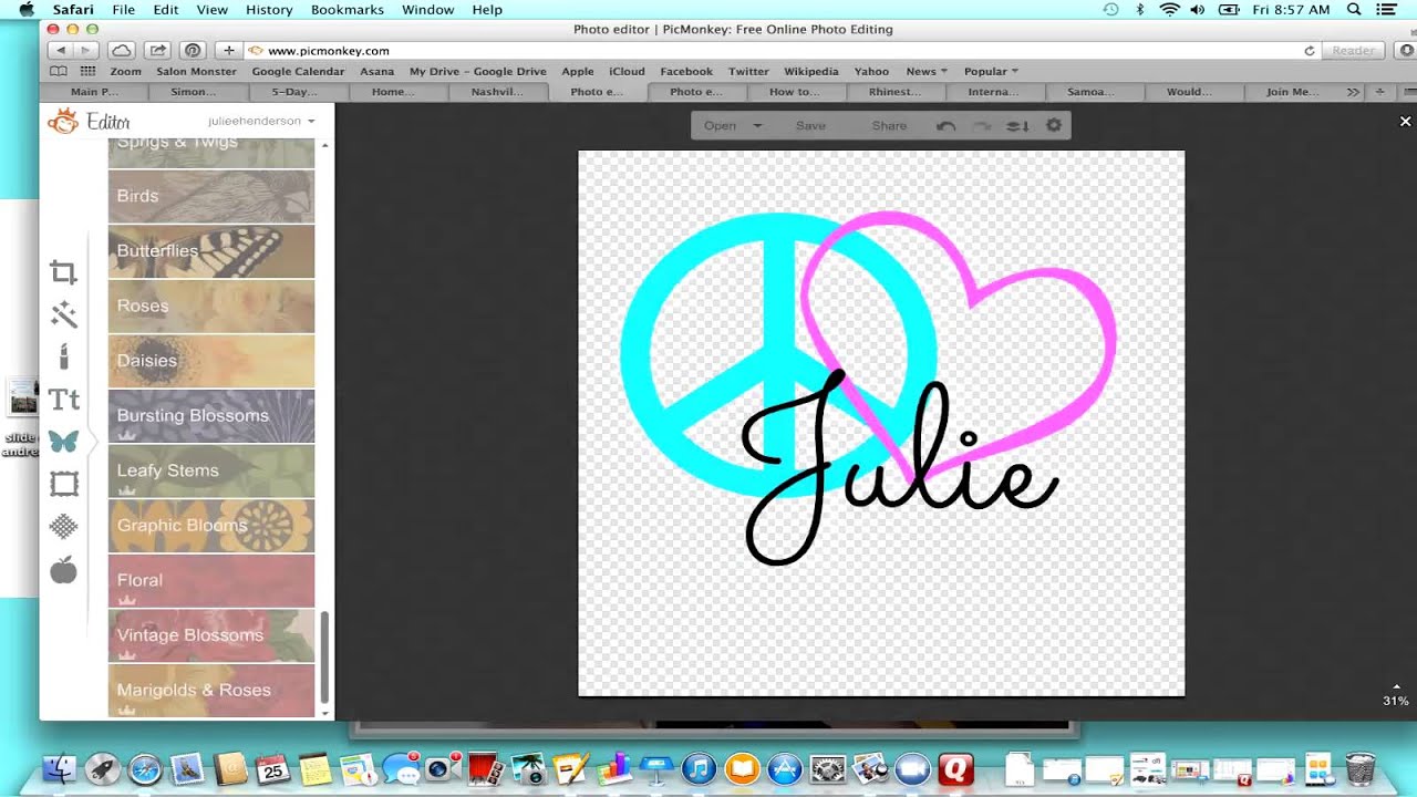 How to make transparent backgrounds on pic monkey