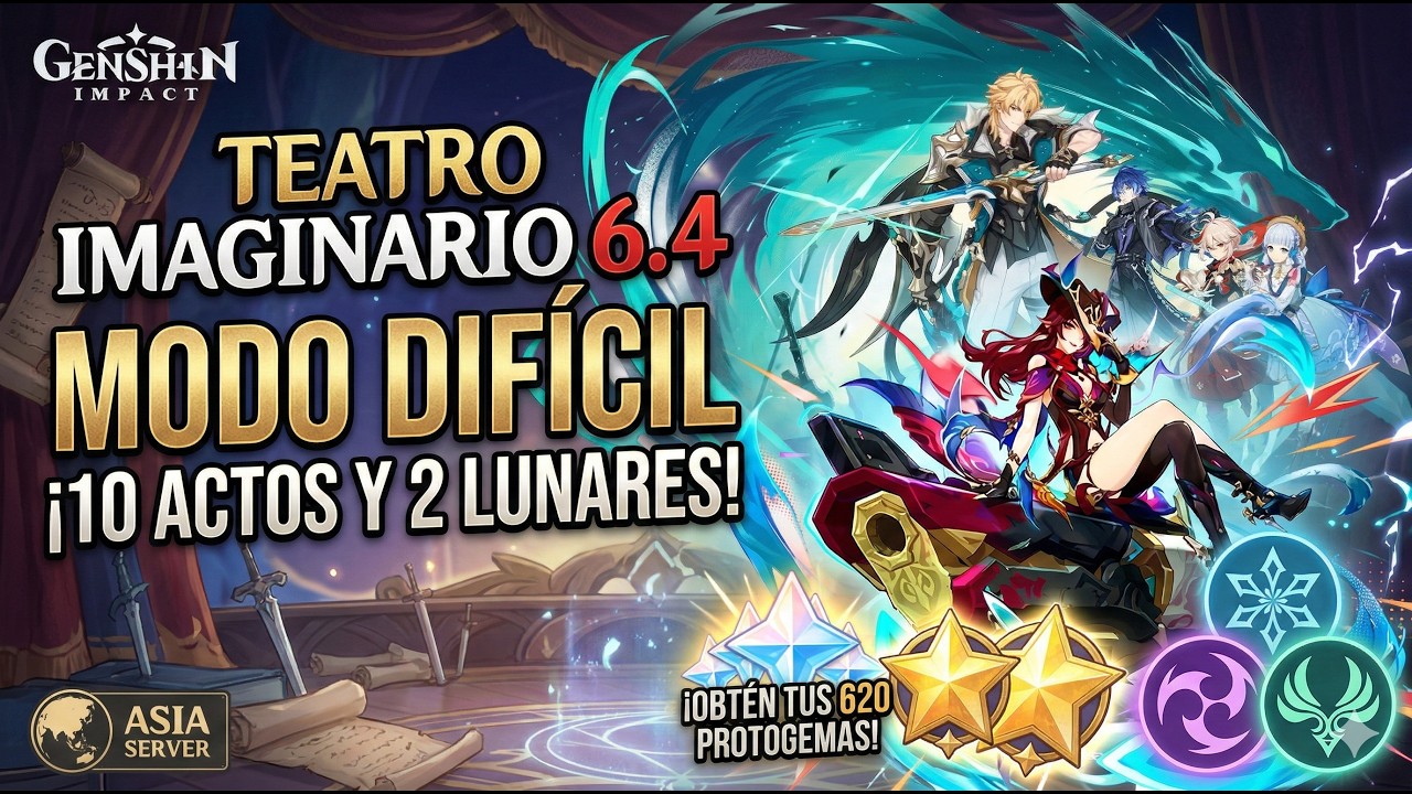 Teatro Imaginario 6.4 MODO DIFÍCIL: 10 Actos y 2 Lunares (Tips de Vigor y Equipos) ❄️⚡🌪️
