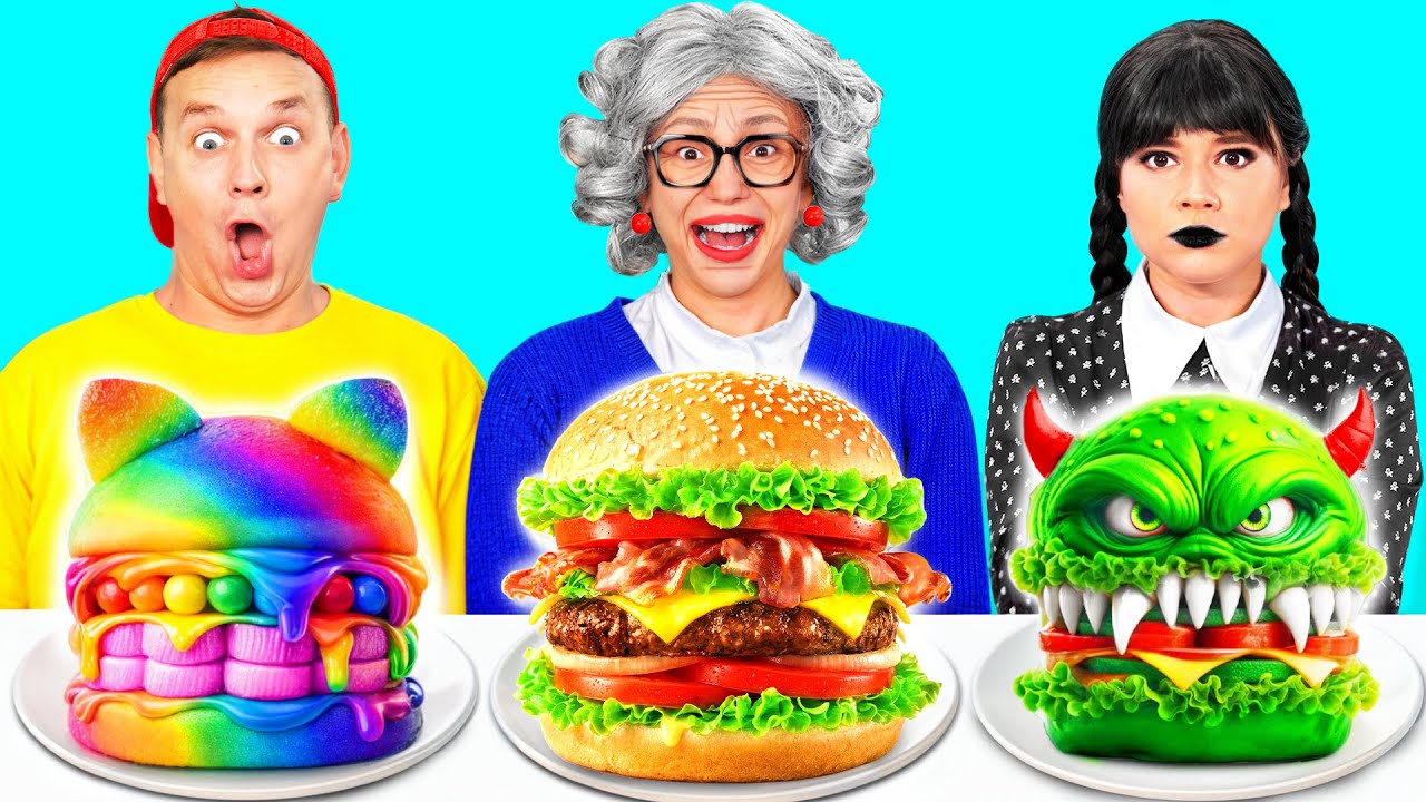 Tantangan Memasak Wednesday McDonald's vs Nenek oleh BaRaFun Challenge