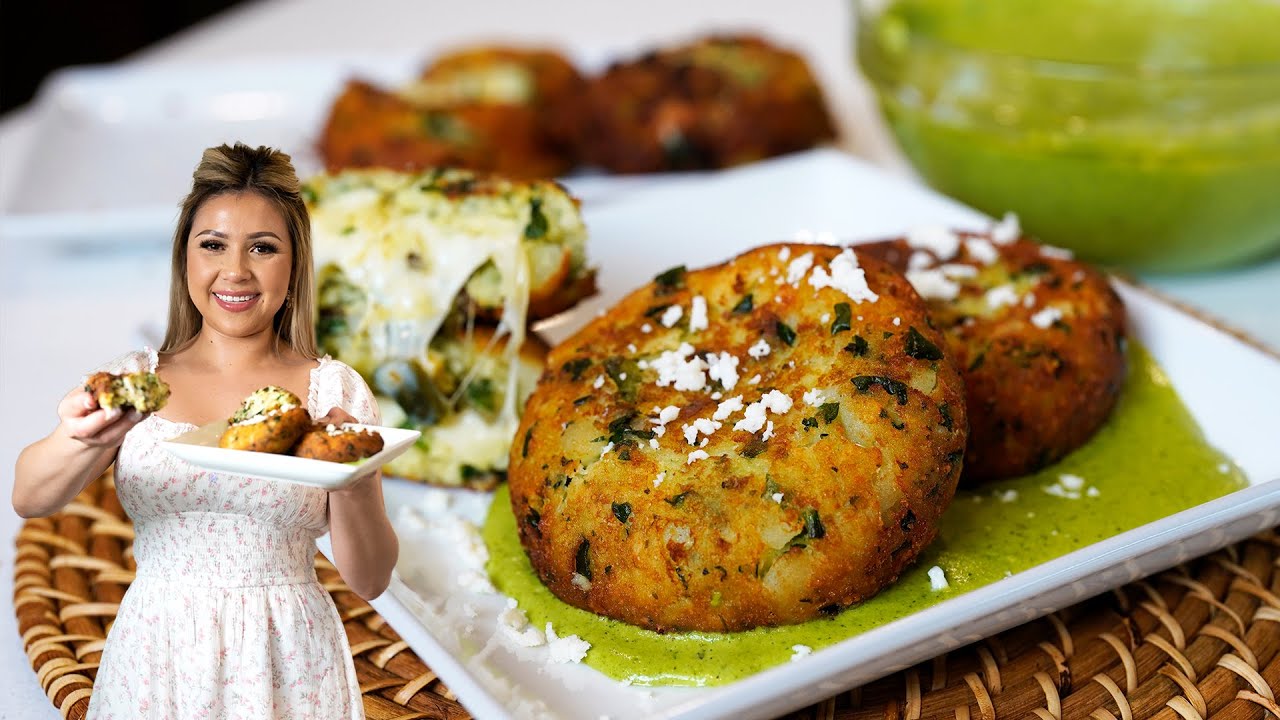 Another Cheesy PAPAS RELLENAS Recipe You MUST TRY! Cheesy Stuffed Potatoes W/ Rajas in Poblano Sauce