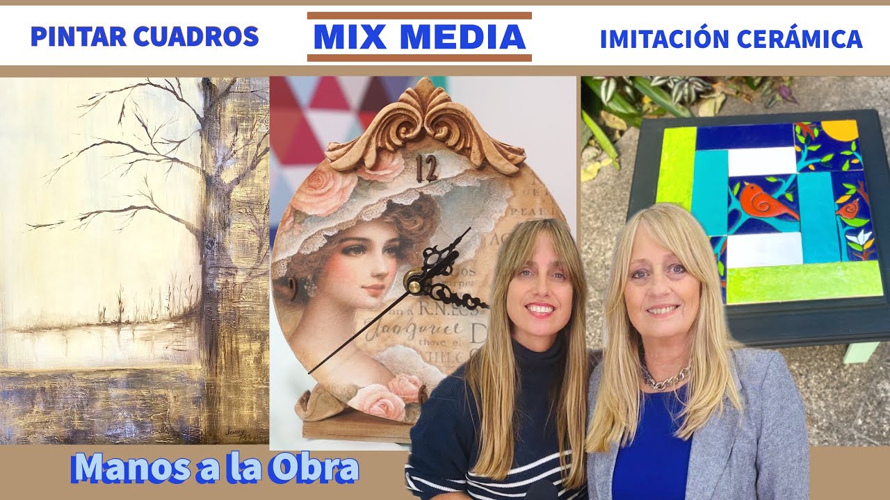 Manos a la Obra 2024 Programa 10 Pintar Cuadros - Imitación Cerámica - Mixed Media