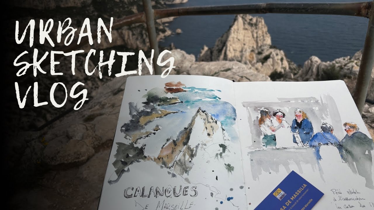 Art vlog | urban sketching | aquarelle | marseille