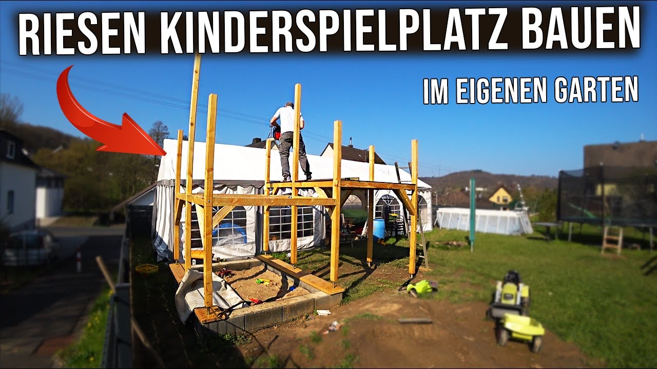 Riesen Kinderspielplatz im eigenen Garten bauen