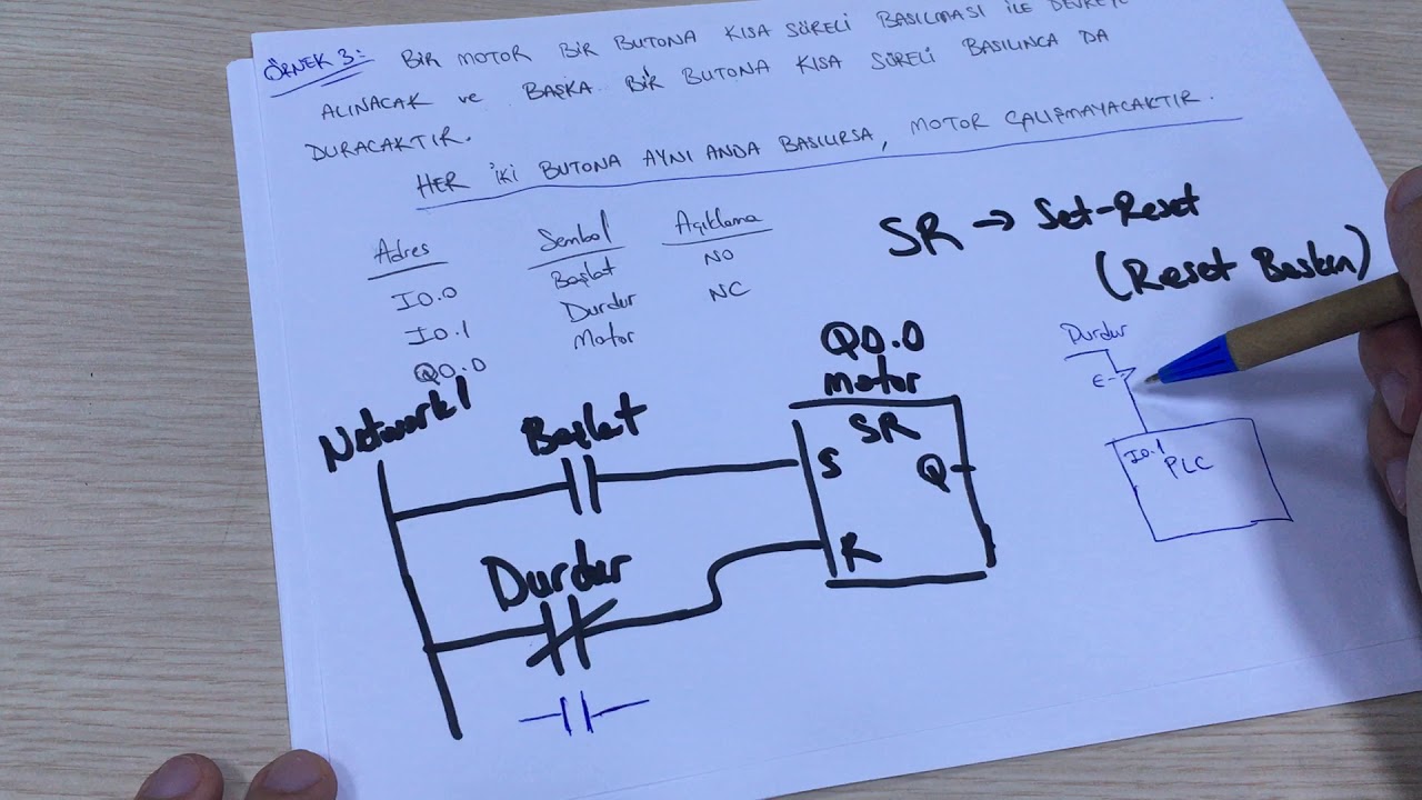 PLC SORU ÇÖZÜM SERİSİ - ÖRNEK 3: Set - Reset (Reset Baskın) Örneği