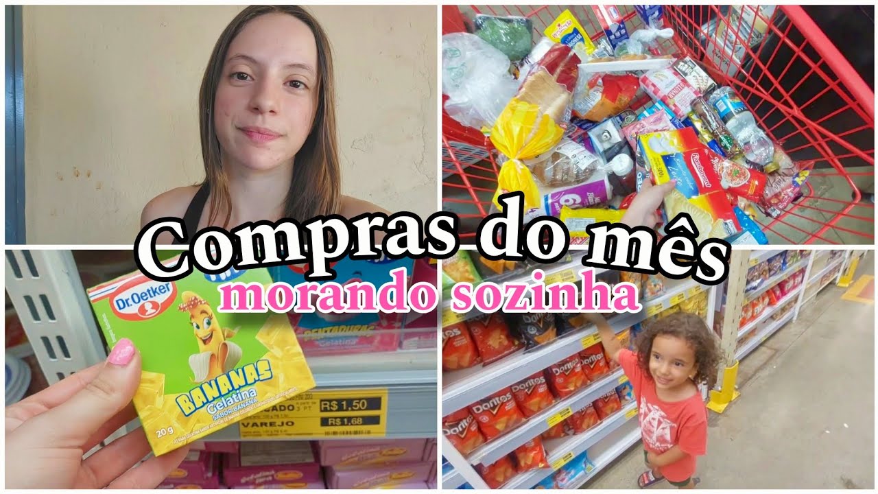COMPRAS DO MÊS MORANDO SOZINHA AOS 21 COM UM FILHO  🛒🍞🥩🥛🥦