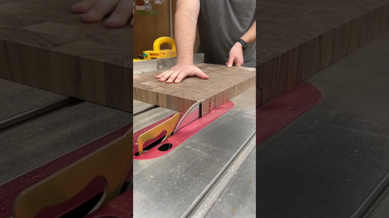 The quick way to square up a cutting board! #woodworking #woodshop #diy #cuttingboard