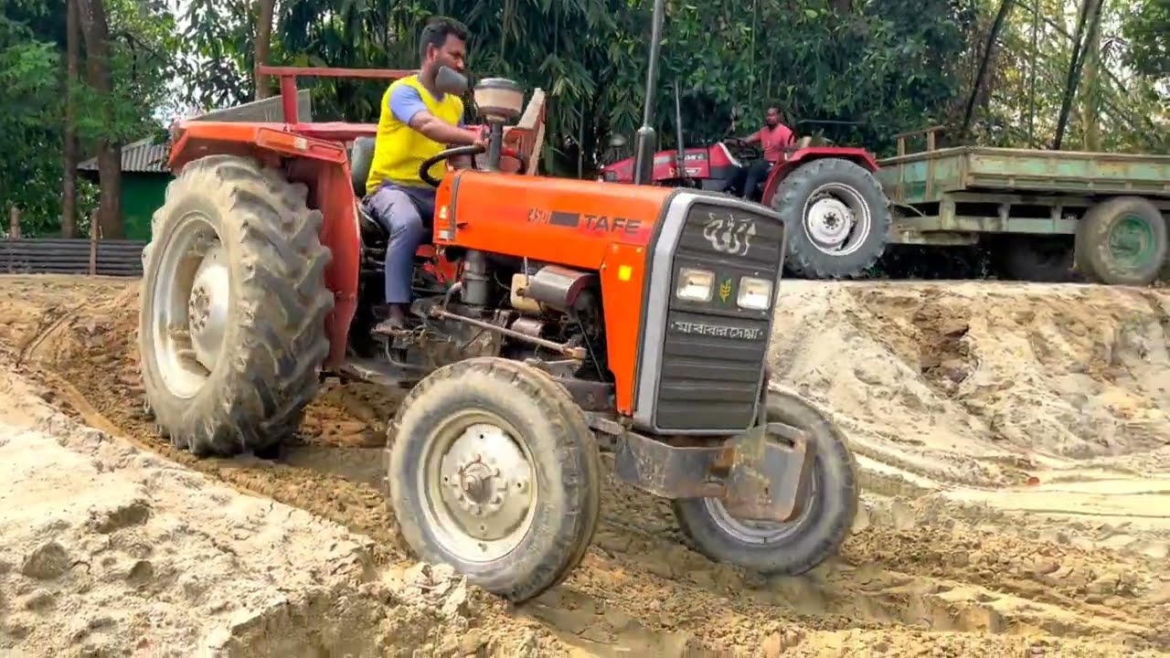 Today My All New Tractor Fully Loaded Troly And Very Hard Working On The Feild