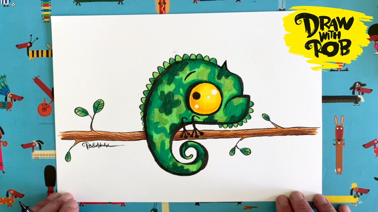 #DrawWithRob 43 Chameleon