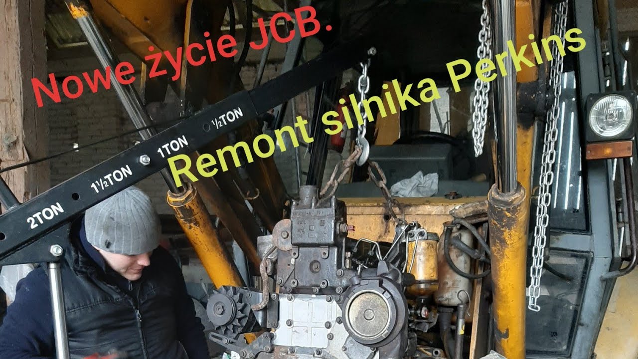 Remont silnika Perkins 4p . Rozmrożony blok, pęknięta  tuleja.  Koparko-ładowarka JCB 3CX . 🔧🚜