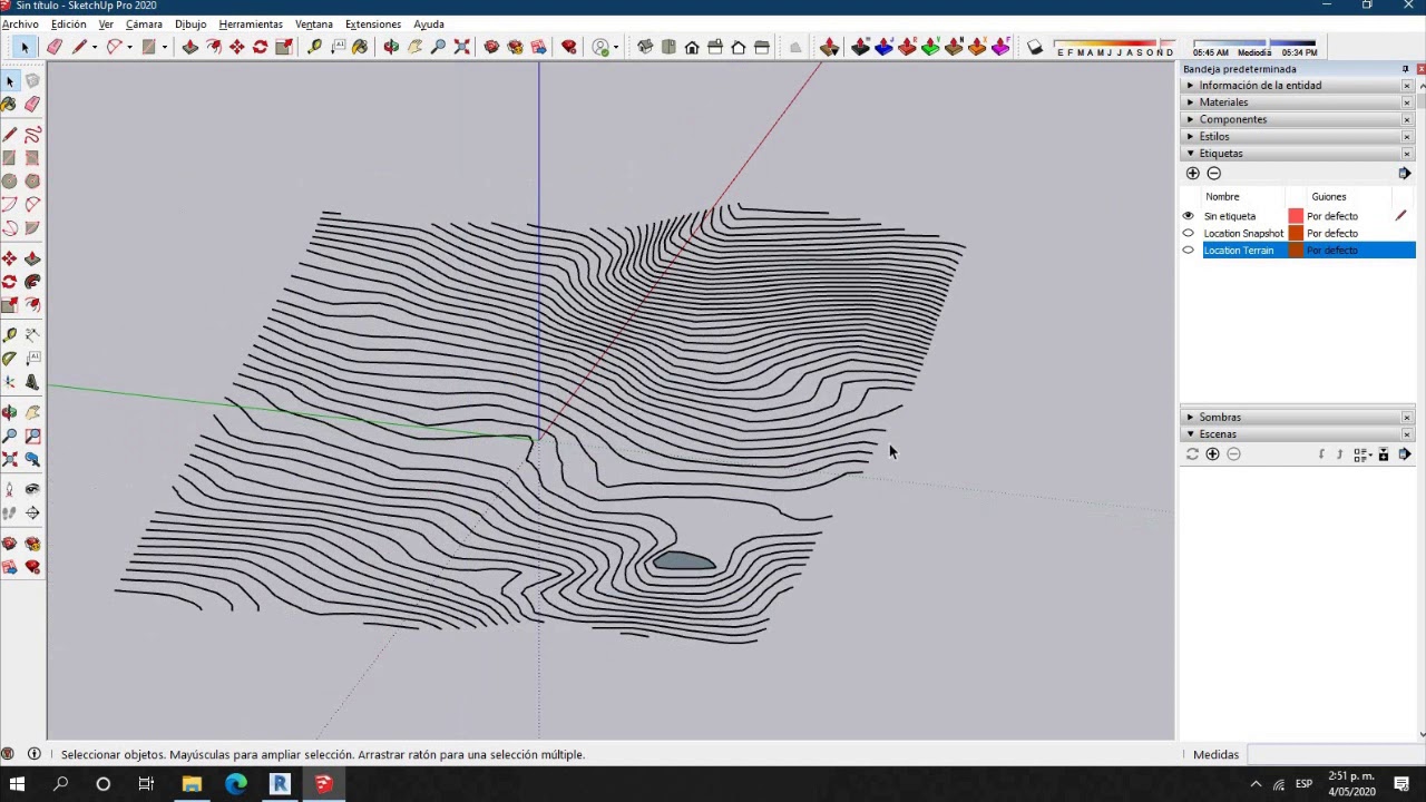 Como hacer un terreno en Sketchup y pasarlo a Revit