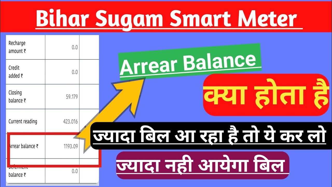 Arrear Balance Kya Hota Hai।Bijali bill me Arrear Balance Kya Hota hai।Arrear Deducted Kya hota Hai।