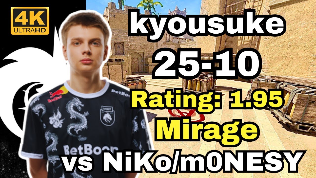 kyousuke (25-10) vs NiKo/m0NESY (mirage) | Sep 28, 2024 #cs2 #pov