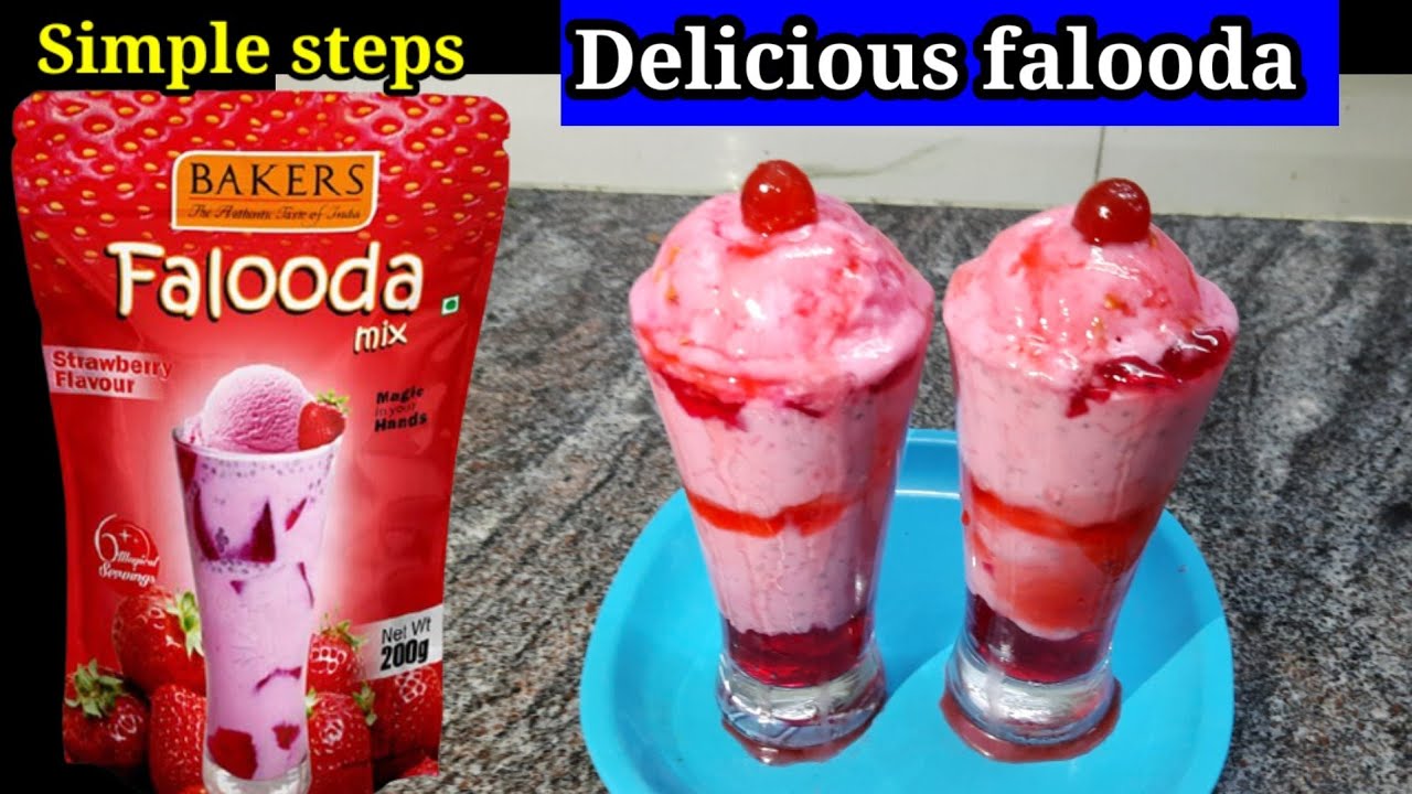 Falooda #strawberry falooda #bakers falooda mix recipe #falooda recipe in tamil #strawberry recipes