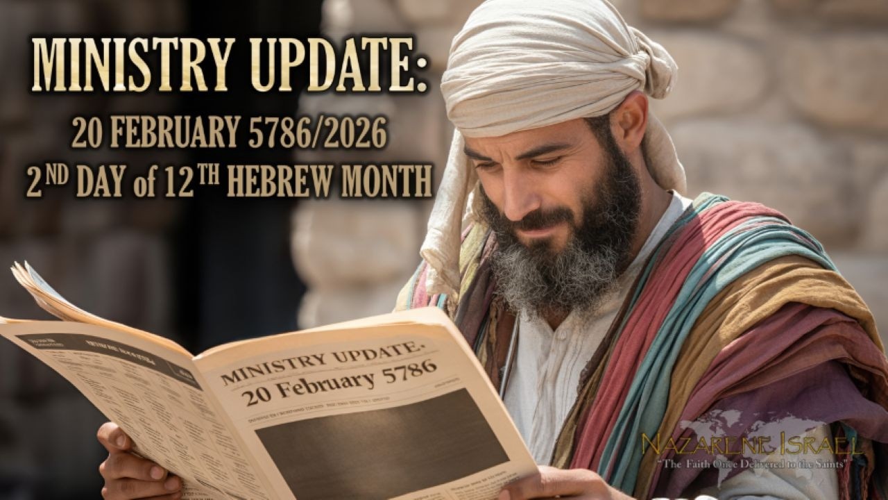 Ministry Update: 2nd Day of the 12th Month, 20 February 5786/2026
