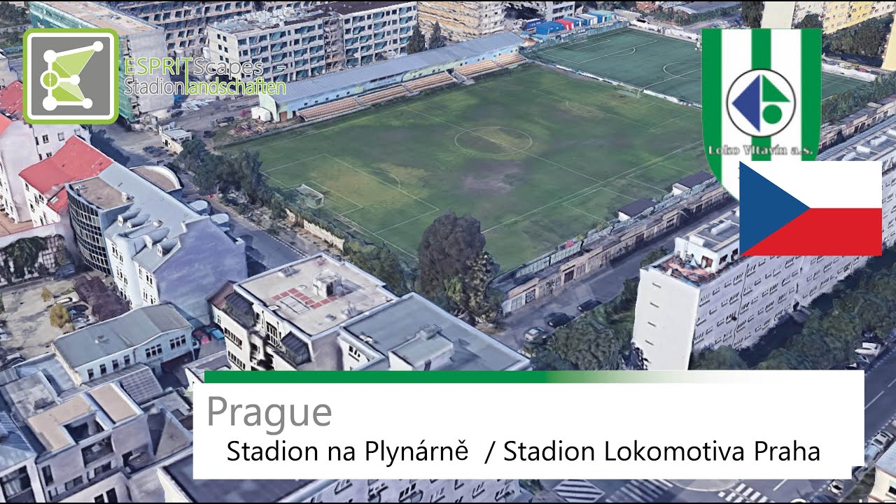 Stadion na Plynárně | Loko Vltavín | Slow Motion 360° Rotation | Google Earth