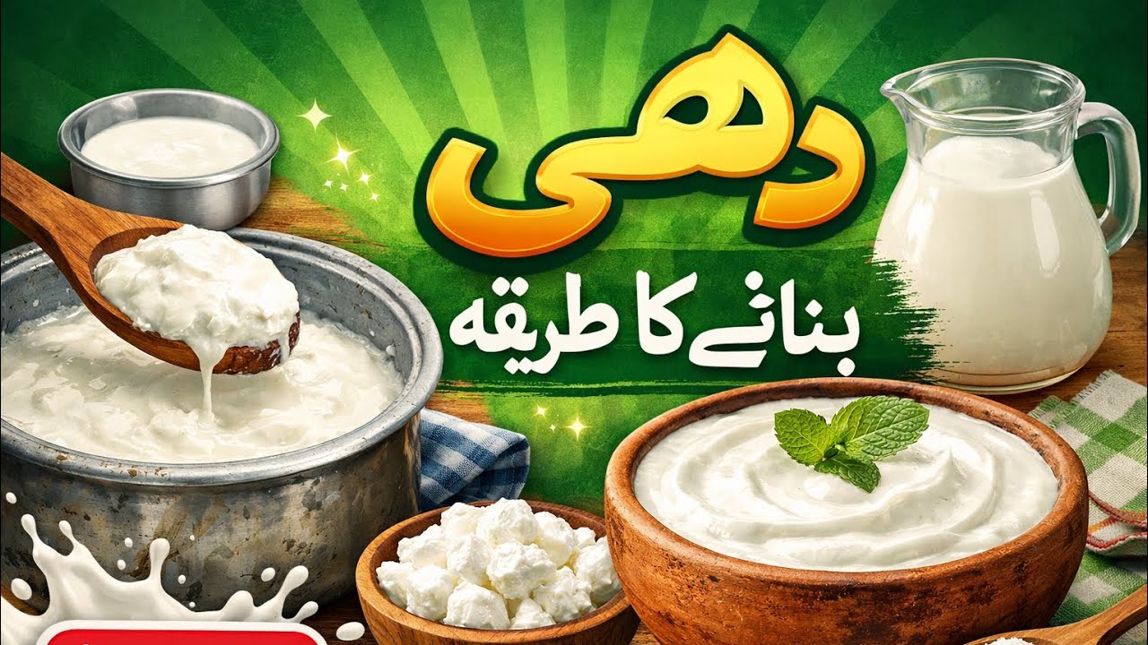دہی بنانے کا طریقہ فل ویڈیو ریسیپی کلپس