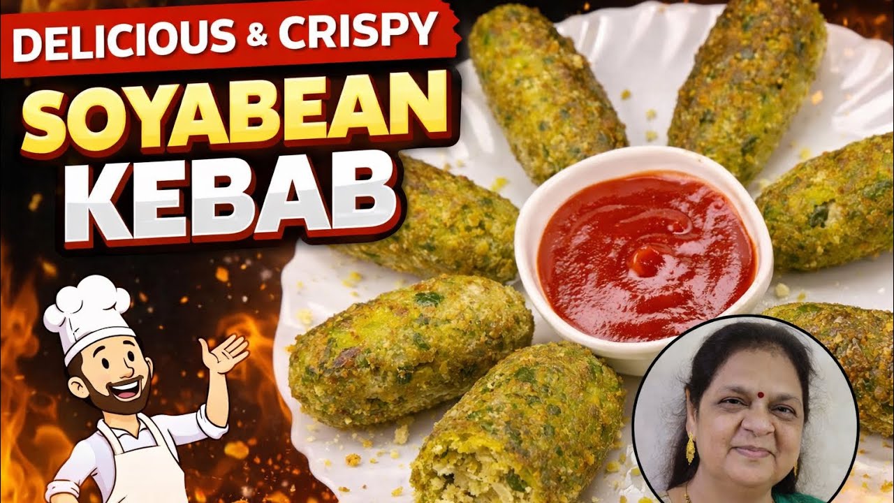 सोयाबीन कबाब | High Protein Soyabean Kebab | Healthy Veg Snack | AnitaKedar'sRecipes