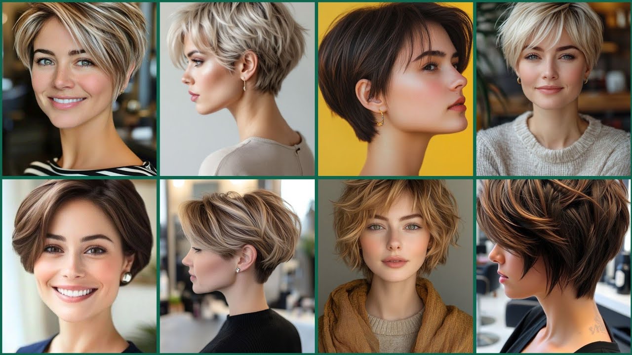 stylish and modern pixie Bob long haircut hair dye colour ideas