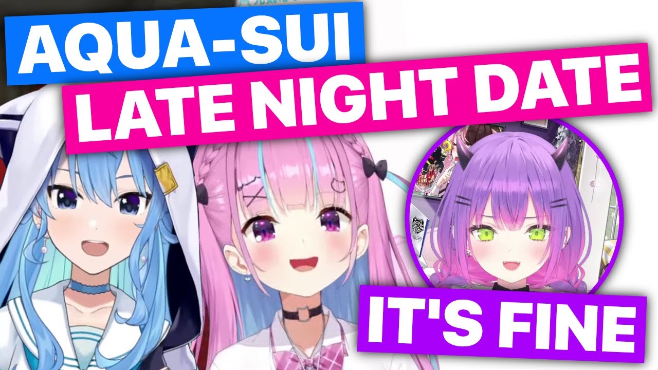 Aqua-Sui's Late Night Date & Towa's Reaction (Suisei, Aqua, Towa - StartEnd / Hololive) [Eng Subs]