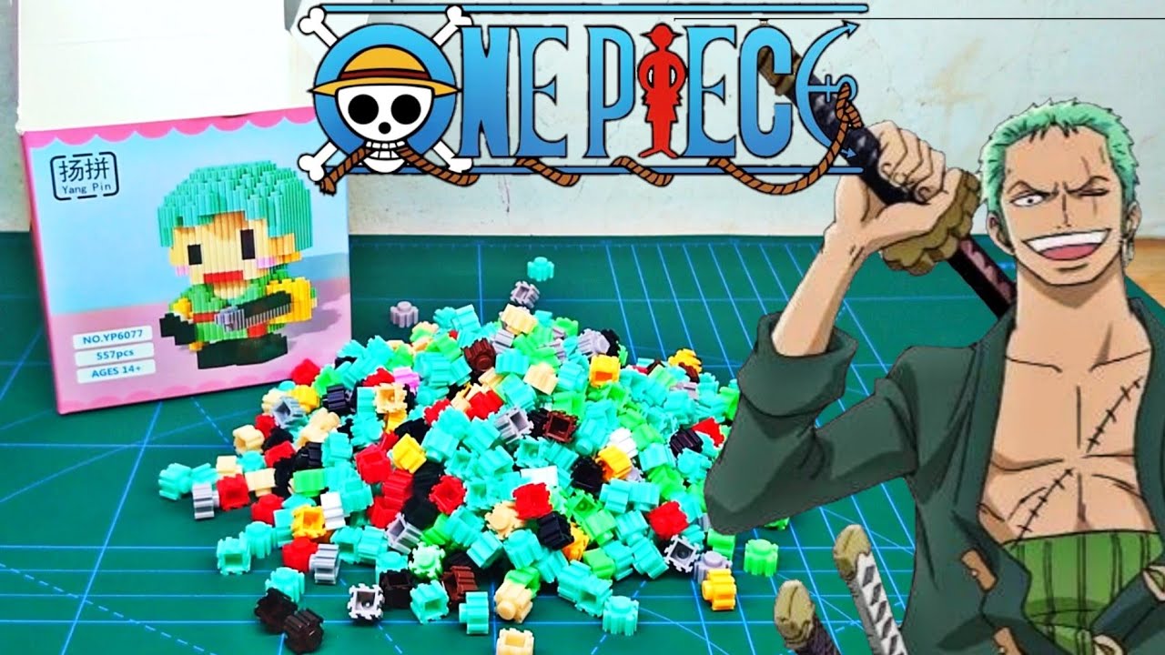 #4 merakit nanoblock roronoa zoro one piece, kru pertama luffy!!
